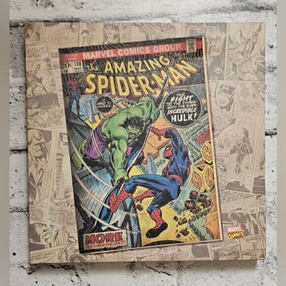 4-Piece Marvel Spider-Man Comic Cover Canvas Wall Art Set 12x12 Superhero Décor - Picture 6 of 15